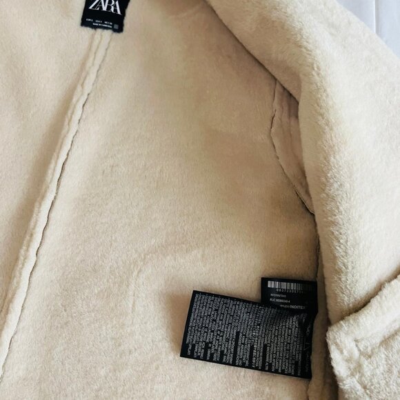 ✨ ZARA Double-Faced Gold Buttons Jacket – Taupe Brown – Size S – NWT - Picture 9 of 11